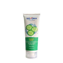 Sovona Skin Expert Moisturizing Mask Restore+Soften Cucumber Extract With Vit C & E All Skin Types 200 Ml/6.8 Oz e