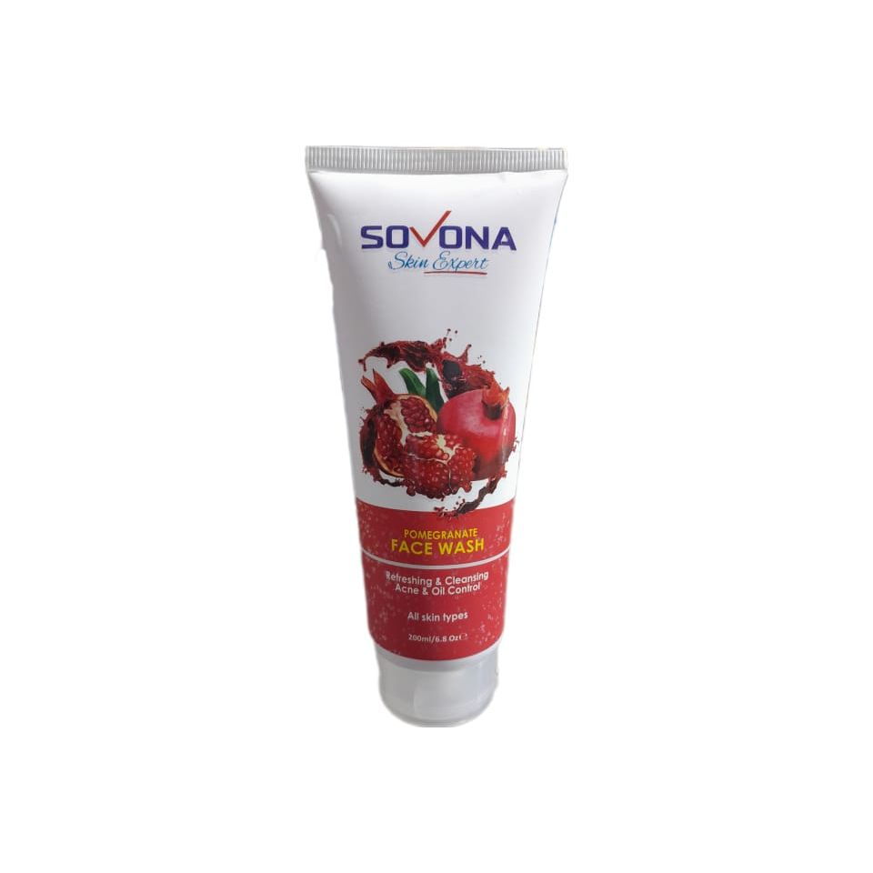 Sovona Pomegranate Face Wash Moisturizing & Cleansing Acne & Oil Control